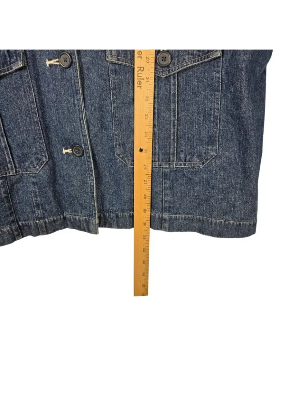 Vintage Quizz Denim Chore Coat Barn Jacket Women 3XL Blue 90s Y2K Boho Fisherman